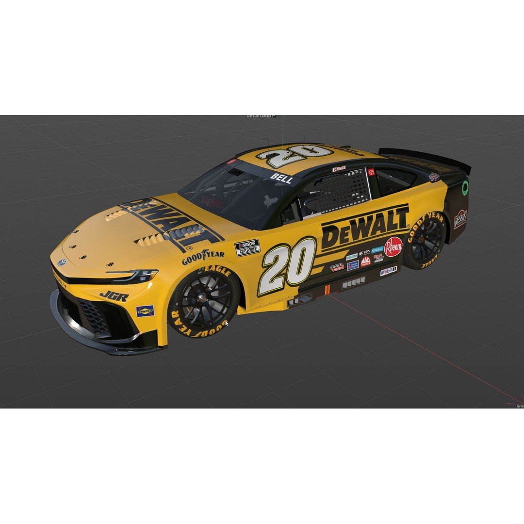 Toyota Camry 3D Model – High Poly Racing Car, FBX, OBJ, Game Ready - View 19