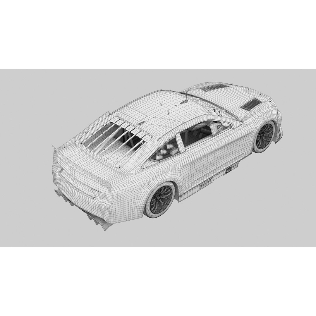 Toyota Camry 3D Model – High Poly Racing Car, FBX, OBJ, Game Ready - View 23