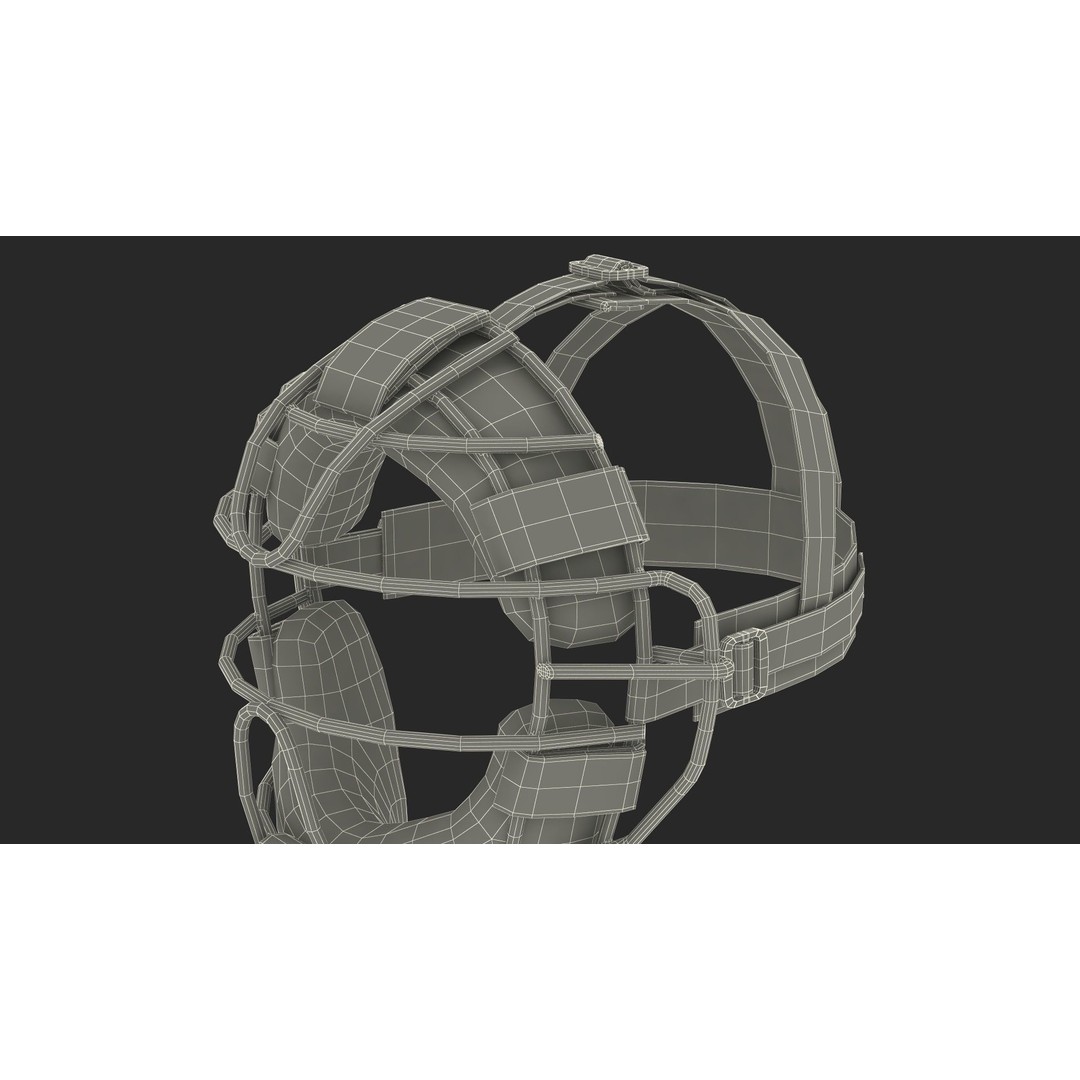 Umpire Baseball Catcher Mask 3D Model – High Quality PBR Asset, FBX
