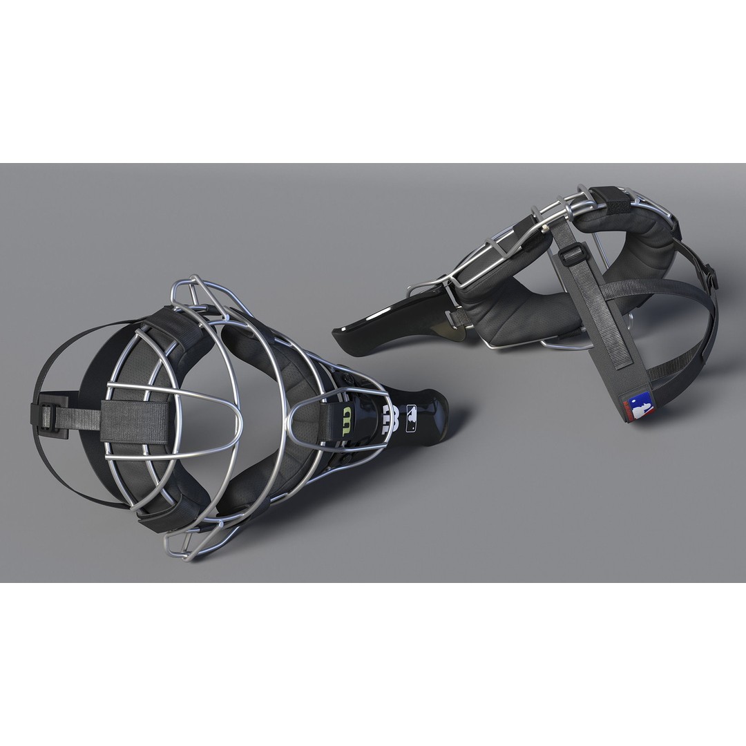 Umpire Baseball Catcher Mask 3D Model – High Quality PBR Asset, FBX - View 11