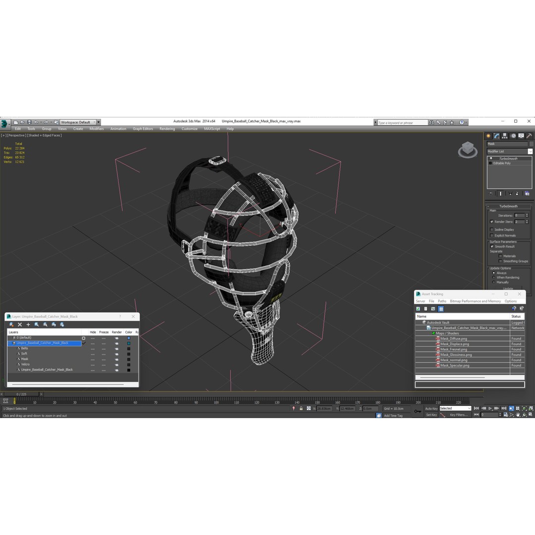 Umpire Baseball Catcher Mask 3D Model – High Quality PBR Asset, FBX - View 21