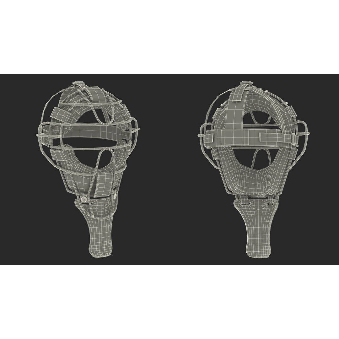 Umpire Baseball Catcher Mask 3D Model – High Quality PBR Asset, FBX - View 22