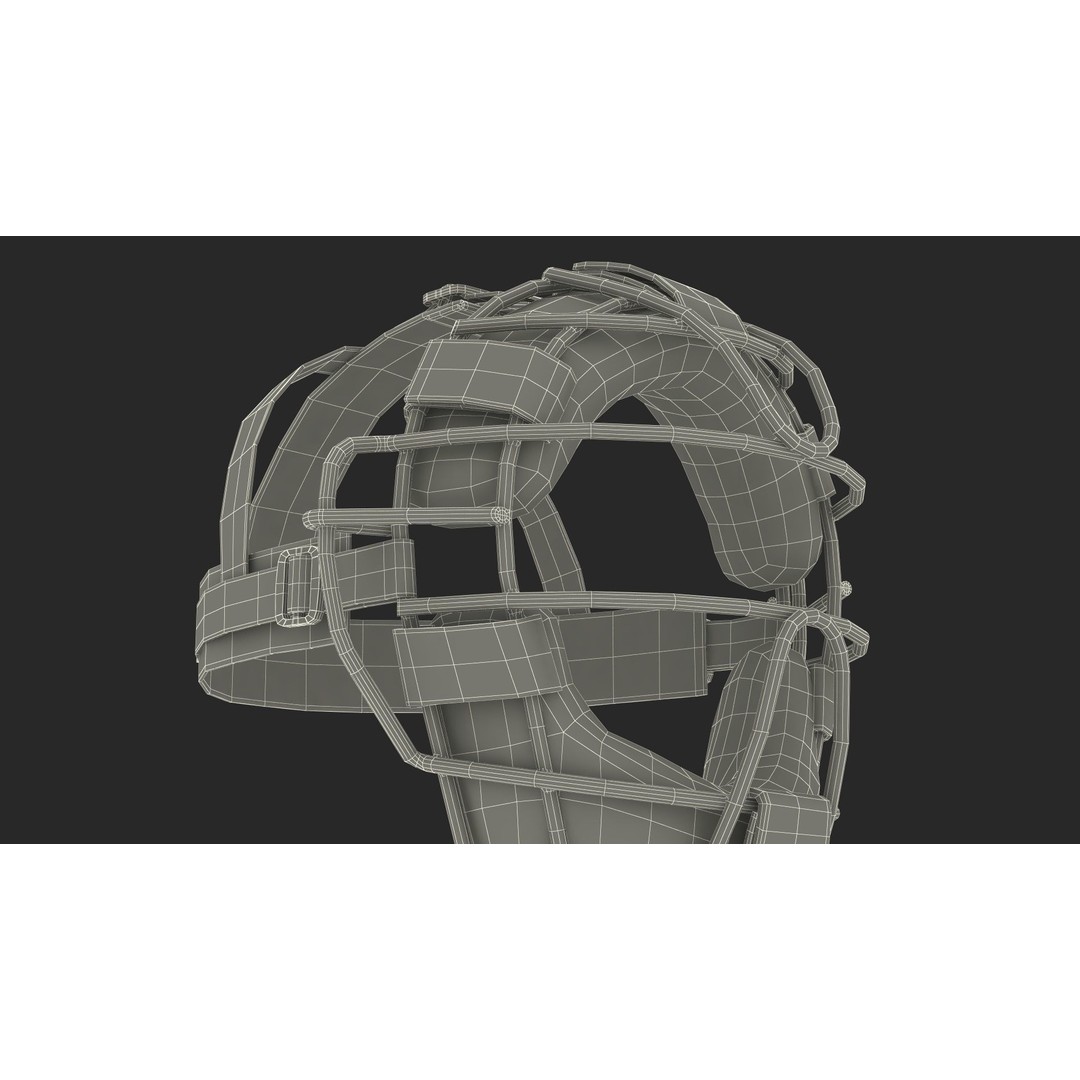 Umpire Baseball Catcher Mask 3D Model – High Quality PBR Asset, FBX - View 24