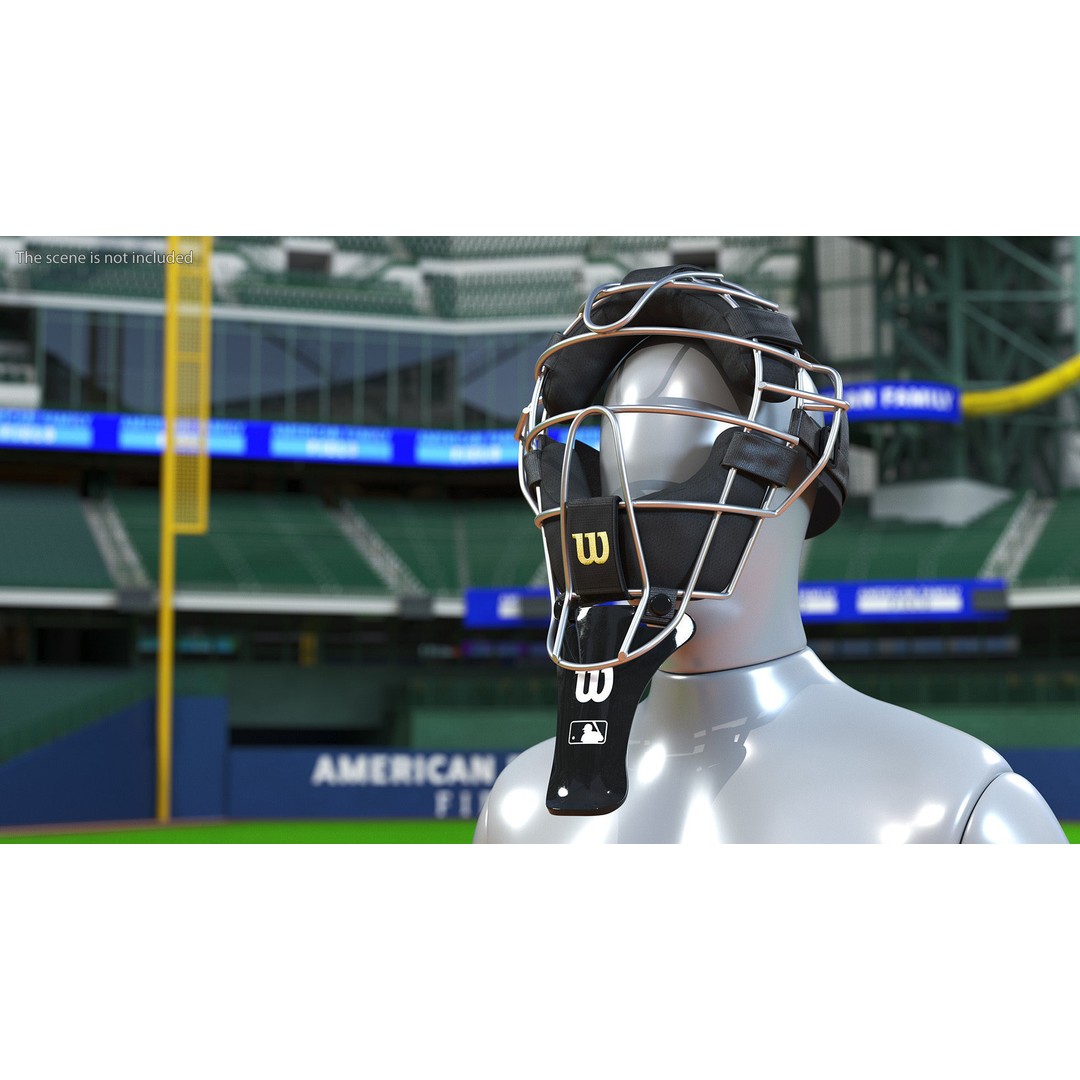 Umpire Baseball Catcher Mask 3D Model – High Quality PBR Asset, FBX - View 5