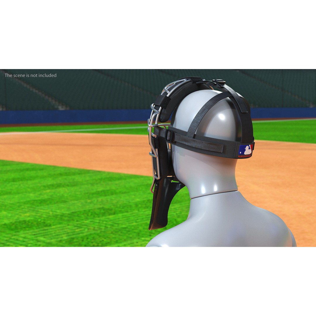 Umpire Baseball Catcher Mask 3D Model – High Quality PBR Asset, FBX - View 6