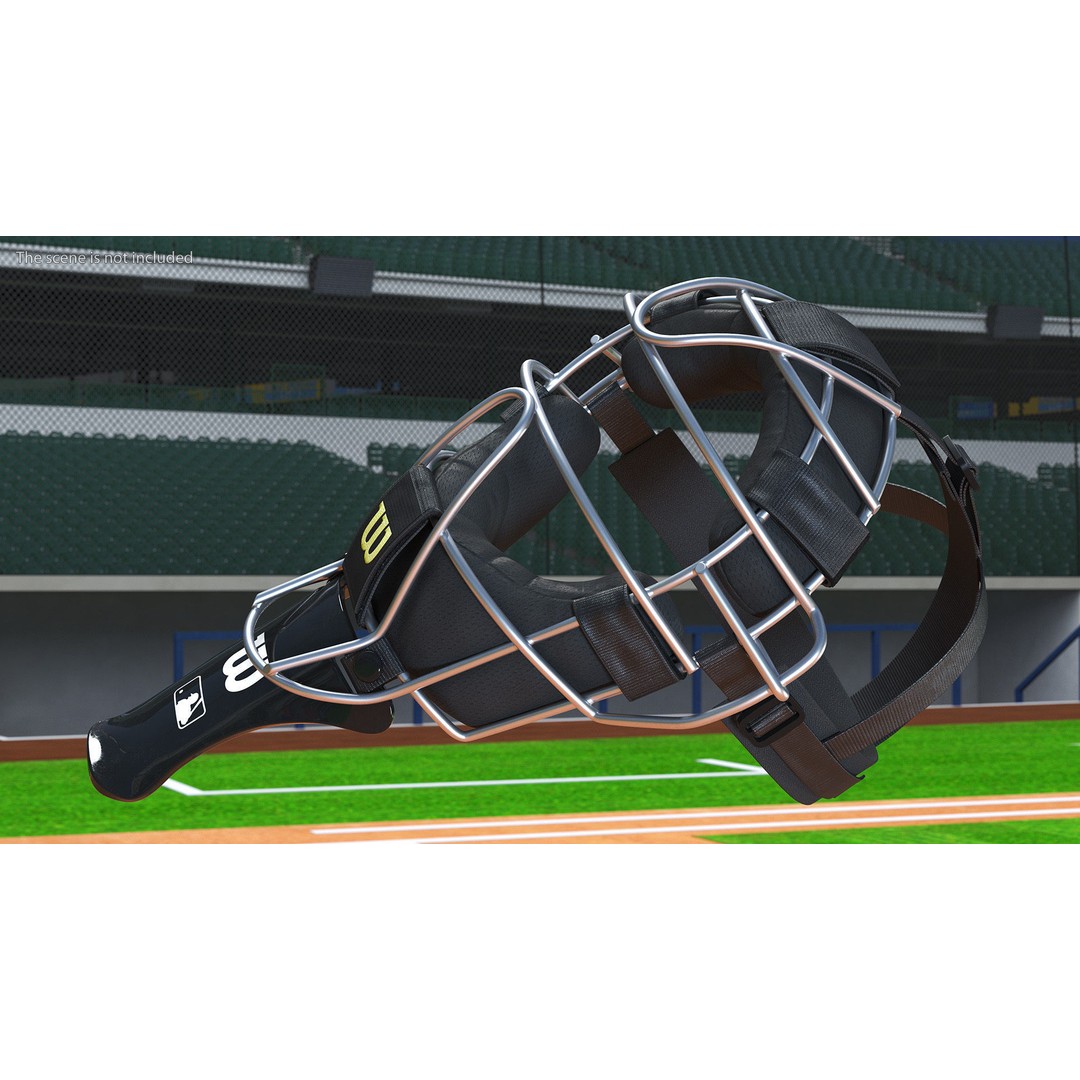 Umpire Baseball Catcher Mask 3D Model – High Quality PBR Asset, FBX - View 9
