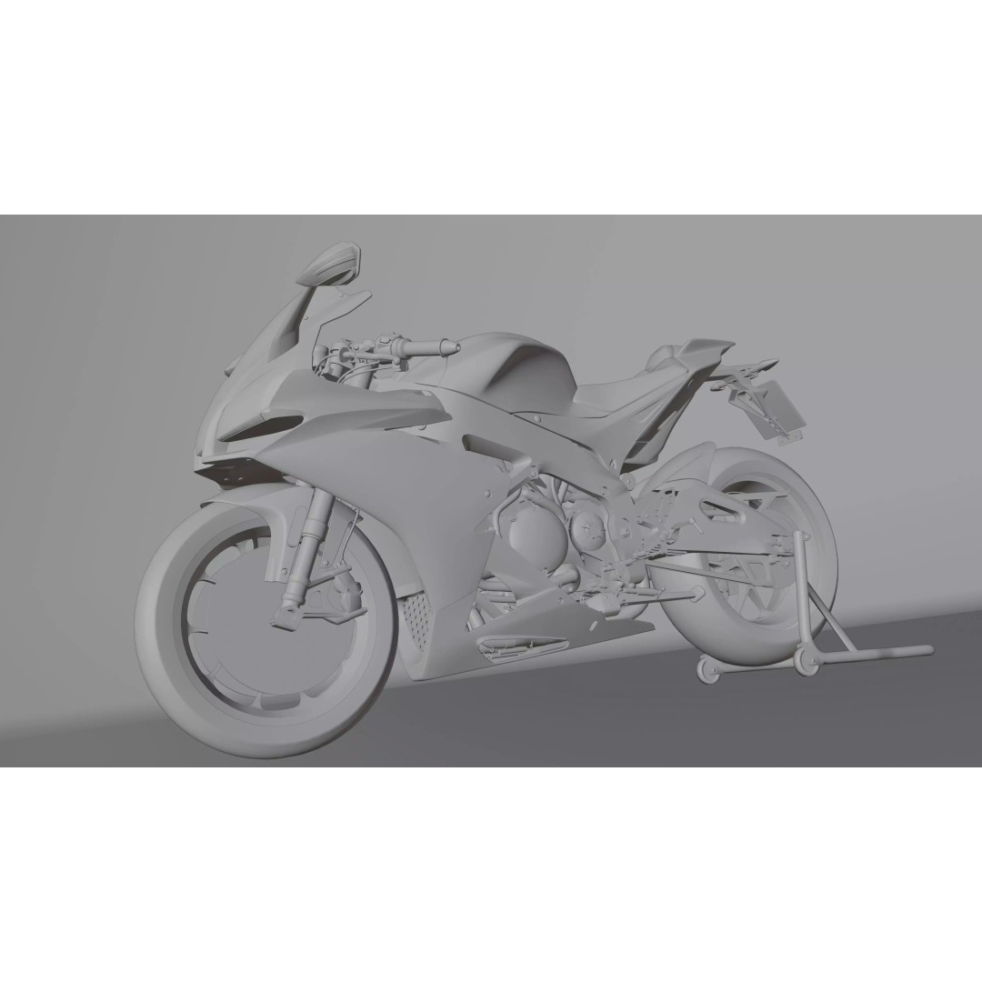 Aprilia RSV4 RF 2018 3D Model – Low Poly Game-Ready Asset, Blender, FBX