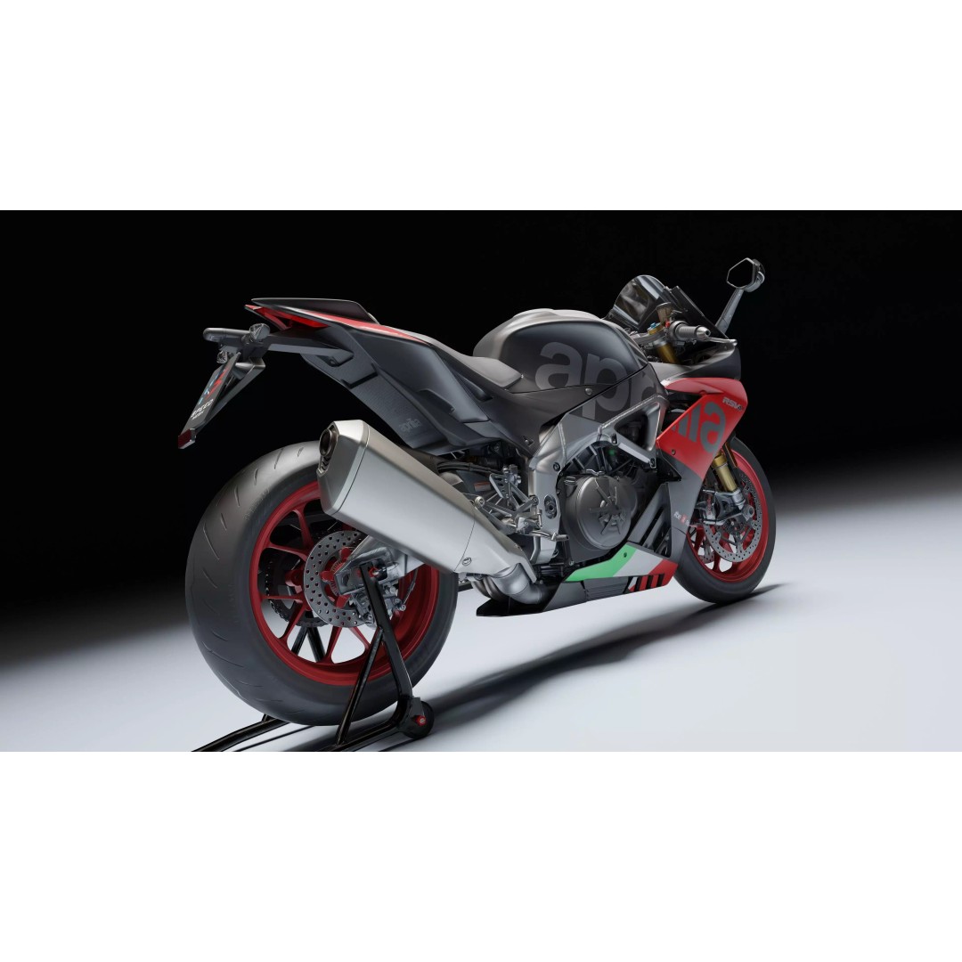 Aprilia RSV4 RF 2018 3D Model – Low Poly Game-Ready Asset, Blender, FBX - View 11