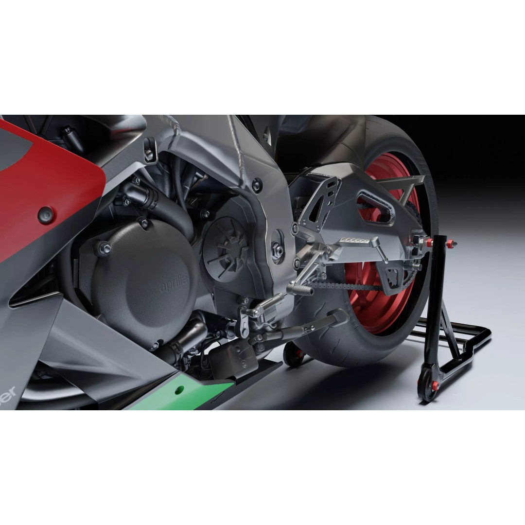 Aprilia RSV4 RF 2018 3D Model – Low Poly Game-Ready Asset, Blender, FBX - View 20