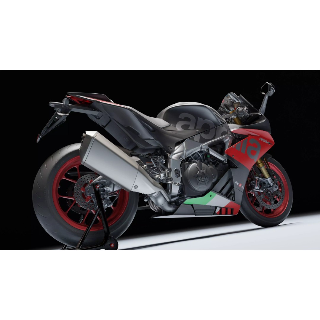 Aprilia RSV4 RF 2018 3D Model – Low Poly Game-Ready Asset, Blender, FBX - View 24