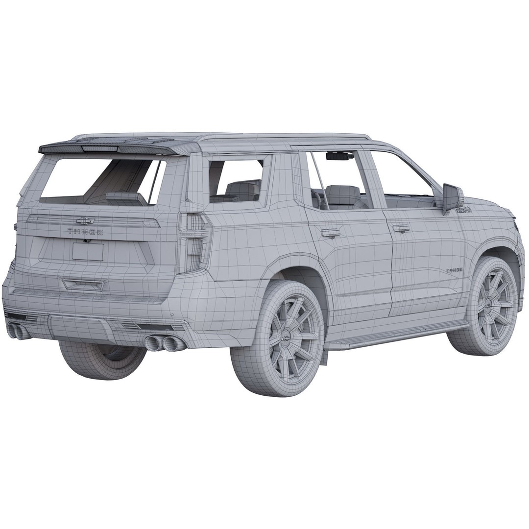 Chevrolet Tahoe 3D Model – High Country SUV, PBR Textures, FBX