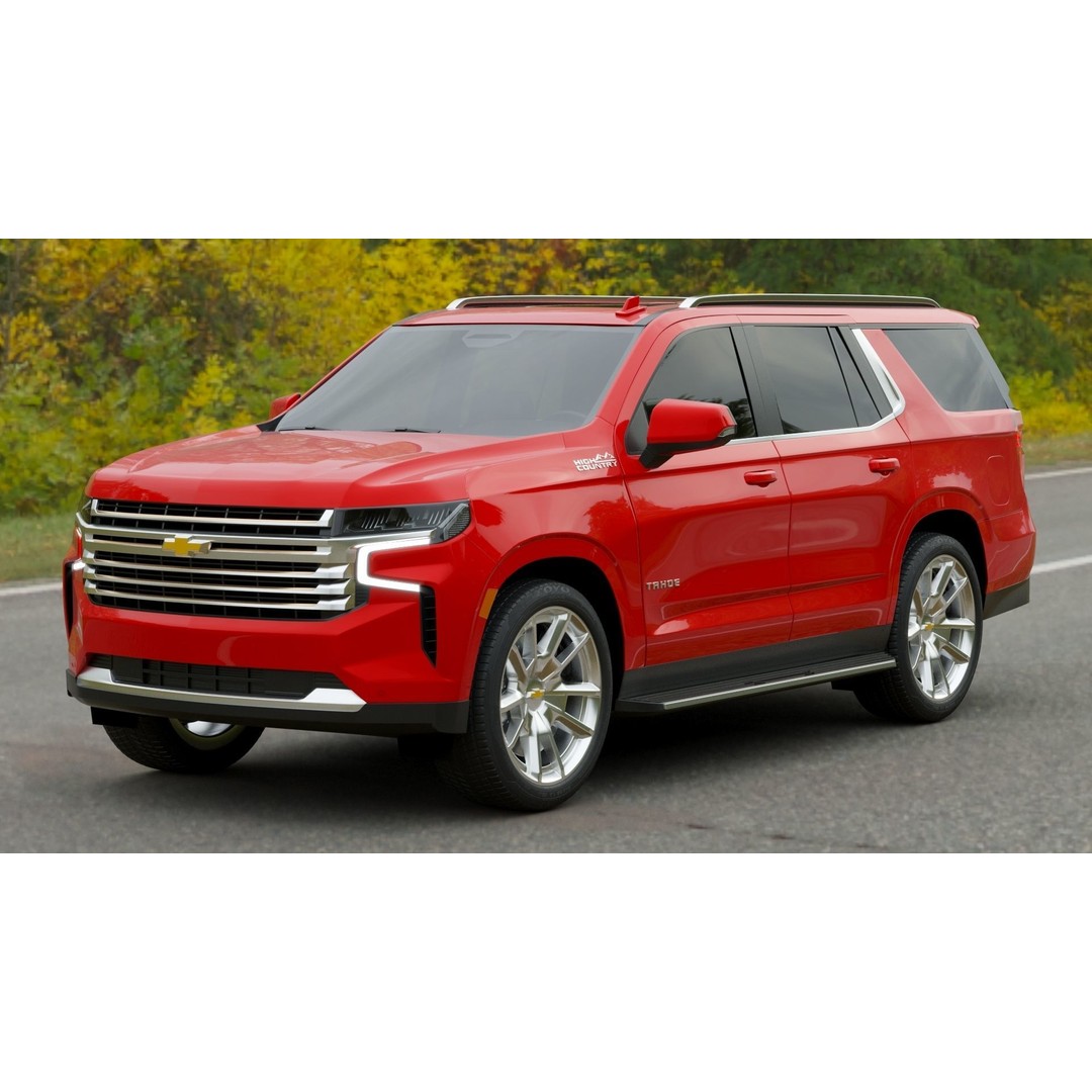Chevrolet Tahoe 3D Model – High Country SUV, PBR Textures, FBX - View 3