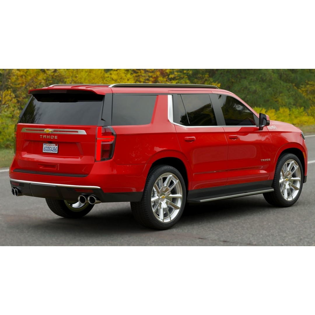 Chevrolet Tahoe 3D Model – High Country SUV, PBR Textures, FBX - View 4