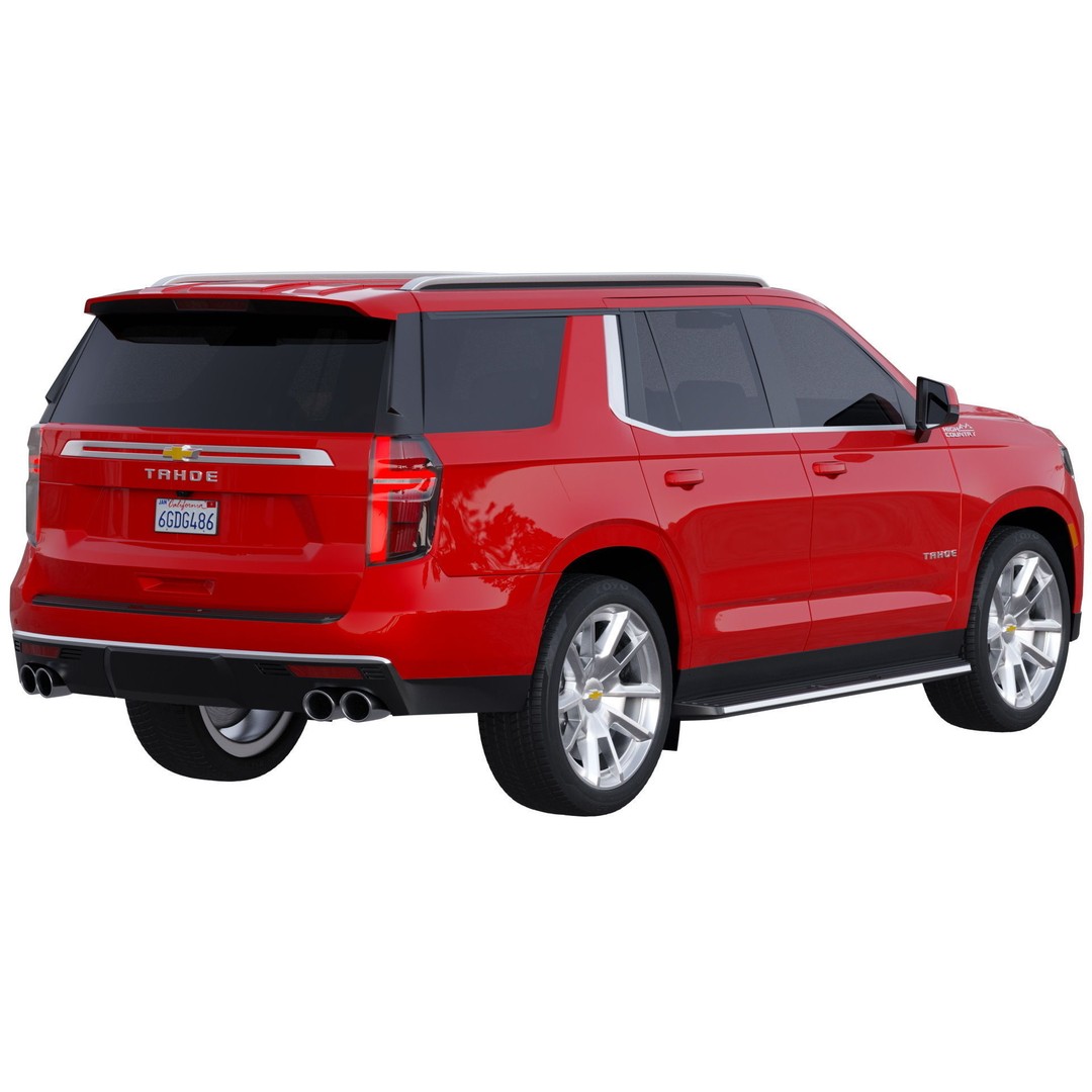 Chevrolet Tahoe 3D Model – High Country SUV, PBR Textures, FBX - View 5
