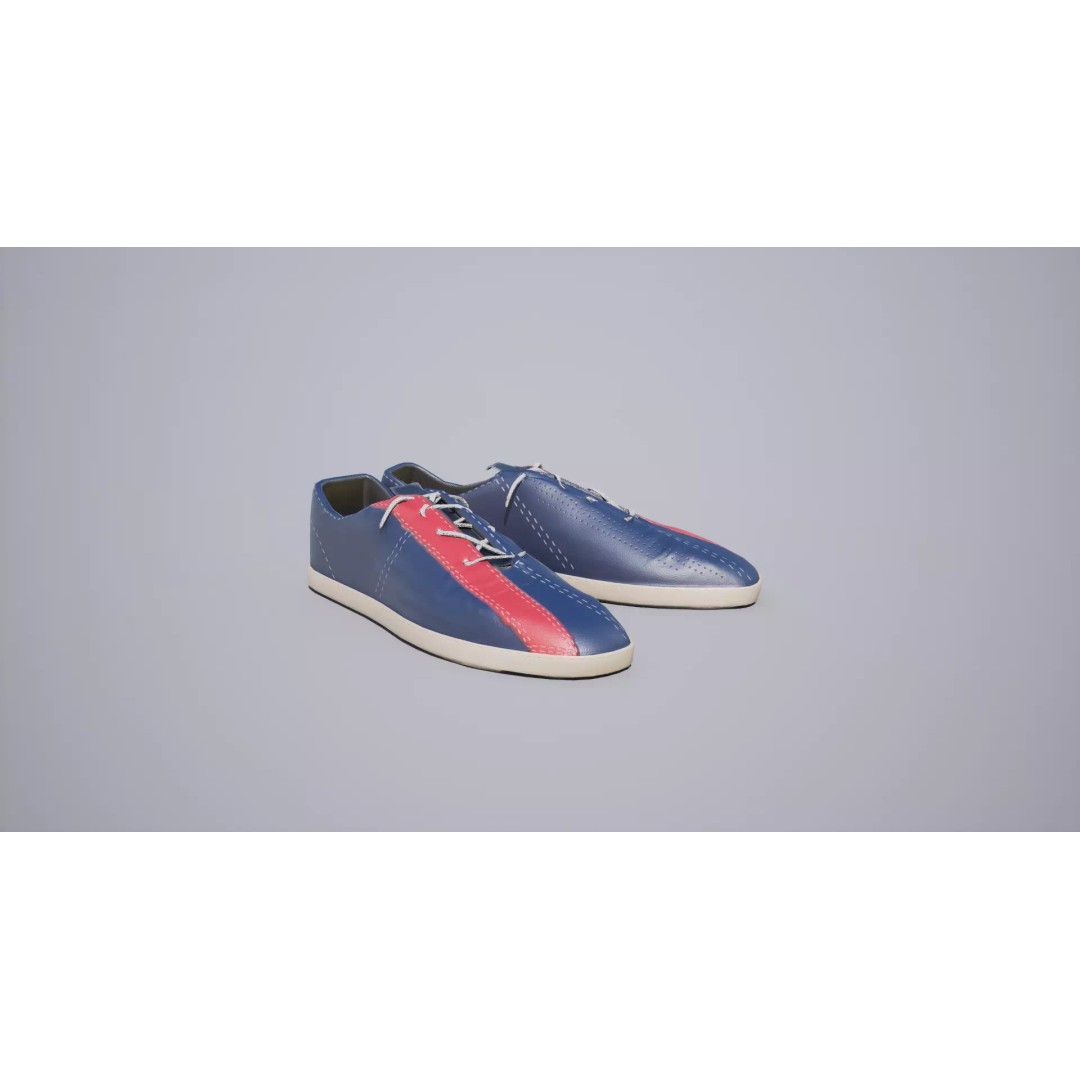 Bowling Shoes 3D Model – Low Poly Game-Ready Asset, FBX, OBJ - View 2