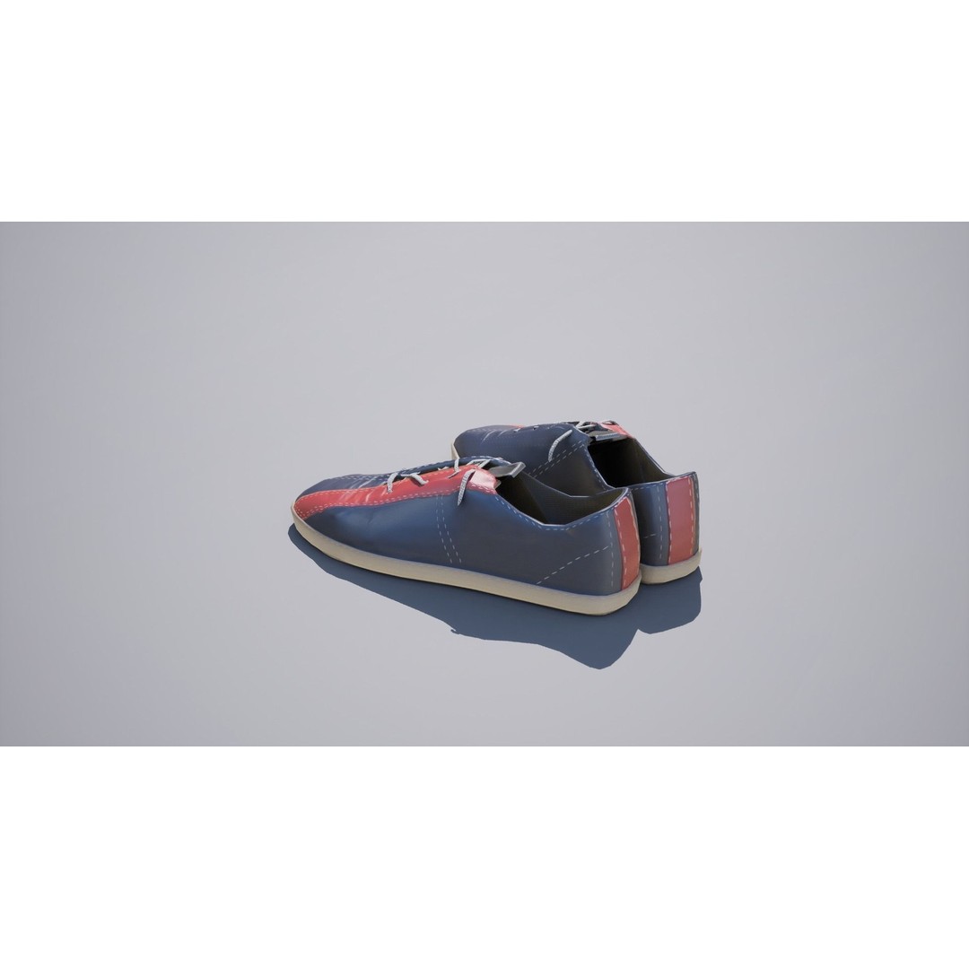 Bowling Shoes 3D Model – Low Poly Game-Ready Asset, FBX, OBJ - View 4