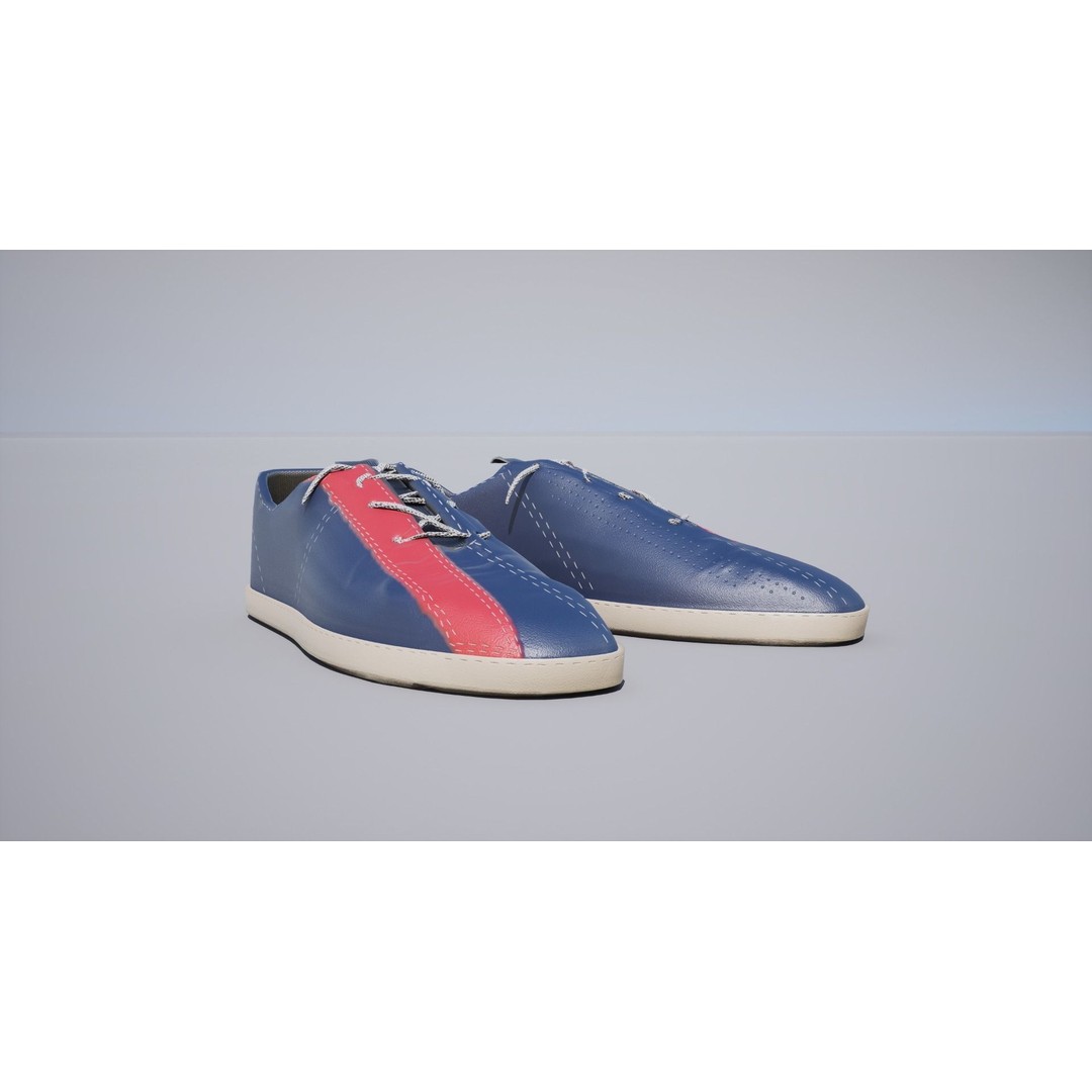 Bowling Shoes 3D Model – Low Poly Game-Ready Asset, FBX, OBJ - View 7