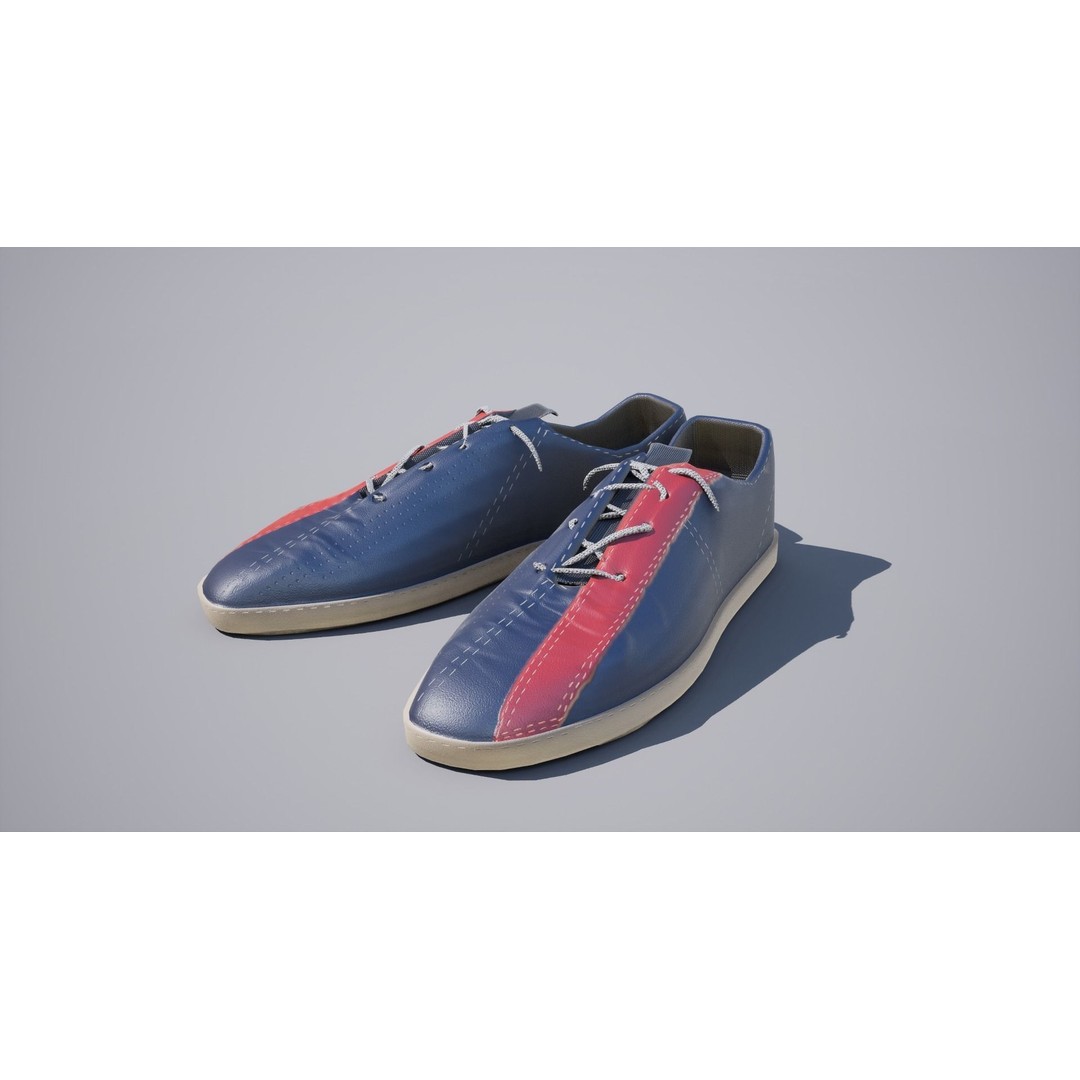 Bowling Shoes 3D Model – Low Poly Game-Ready Asset, FBX, OBJ - View 8