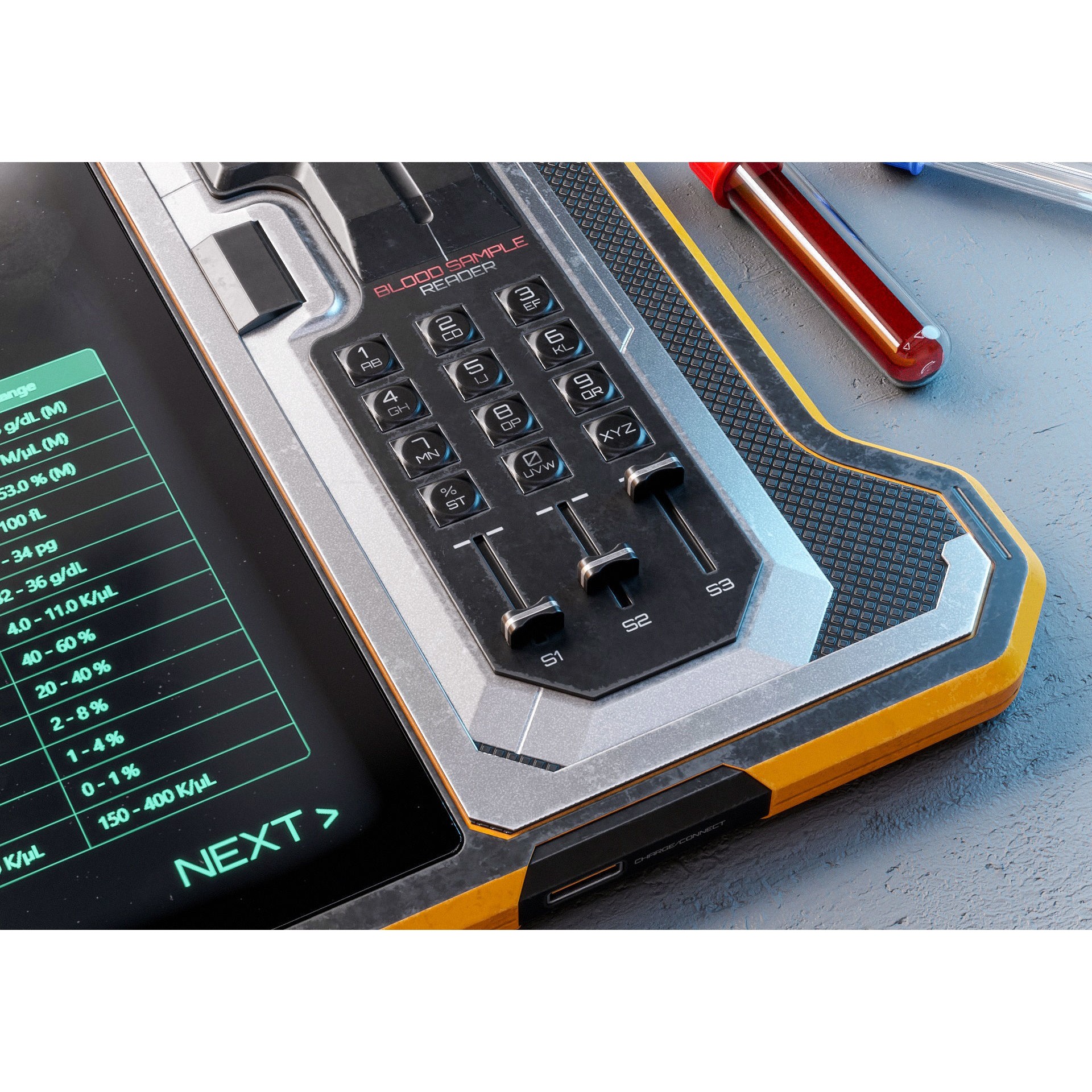 Sci-fi Controller V41 - Low-Poly Game-Ready 3D Model - View 12