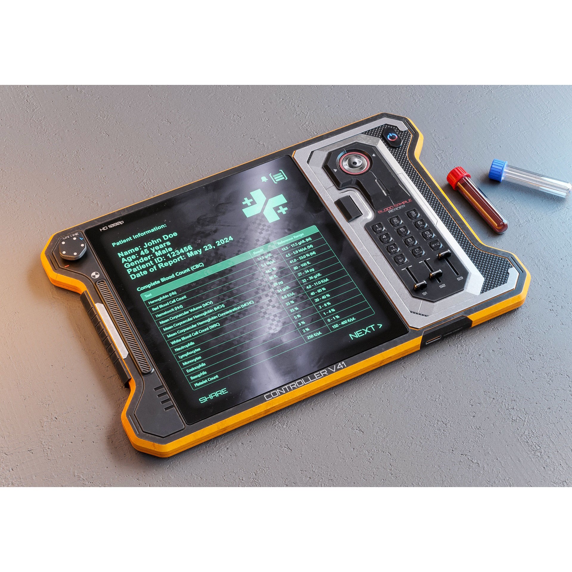 Sci-fi Controller V41 - Low-Poly Game-Ready 3D Model - View 3