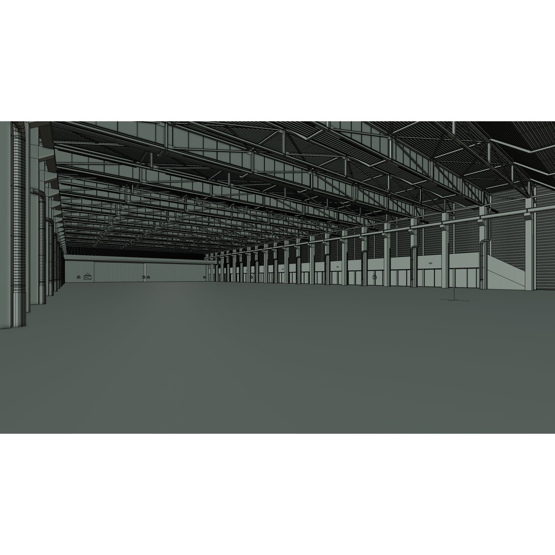 Exhibition Hall Interior 3D Model – Low Poly Game Asset, FBX, OBJ
