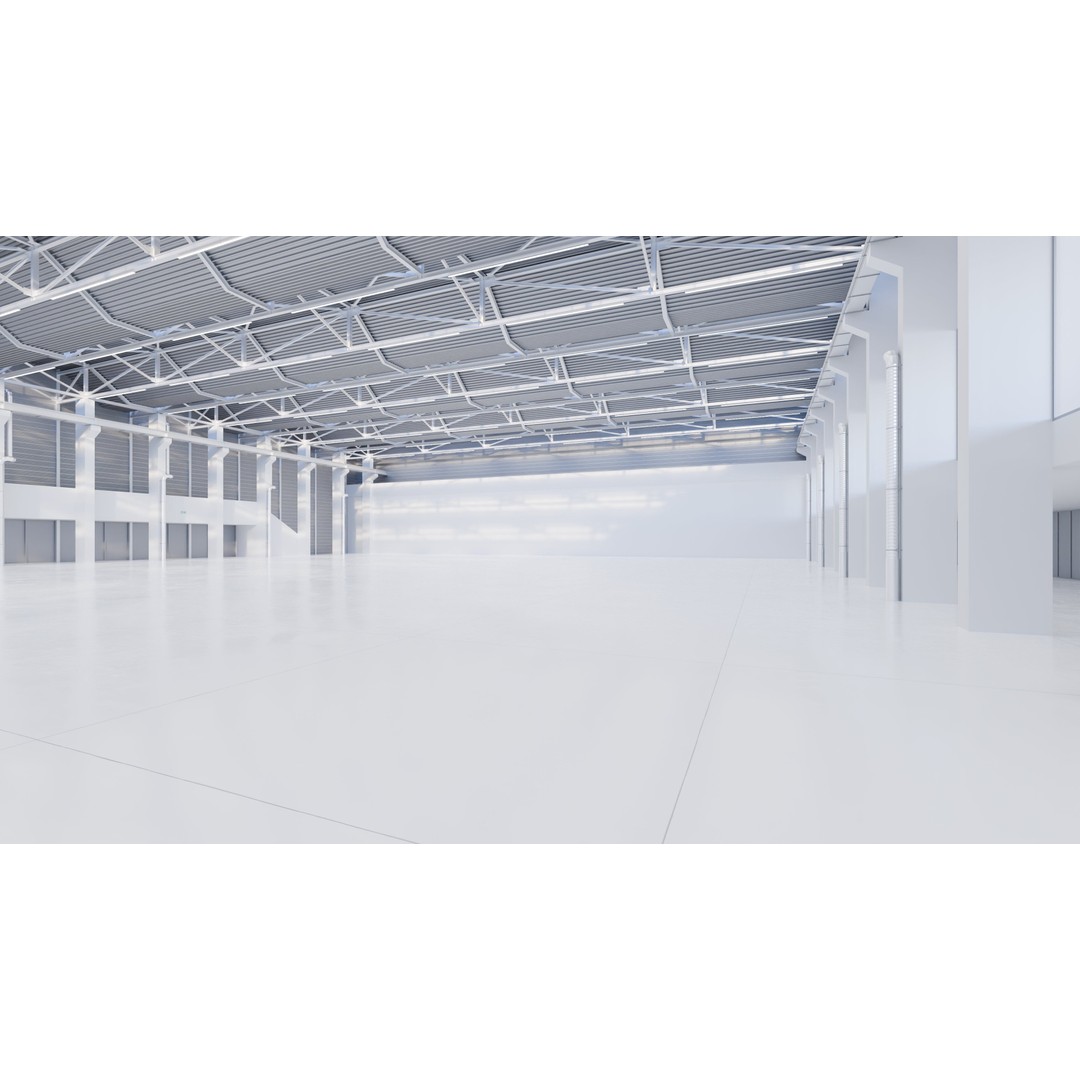 Exhibition Hall Interior 3D Model – Low Poly Game Asset, FBX, OBJ - View 10