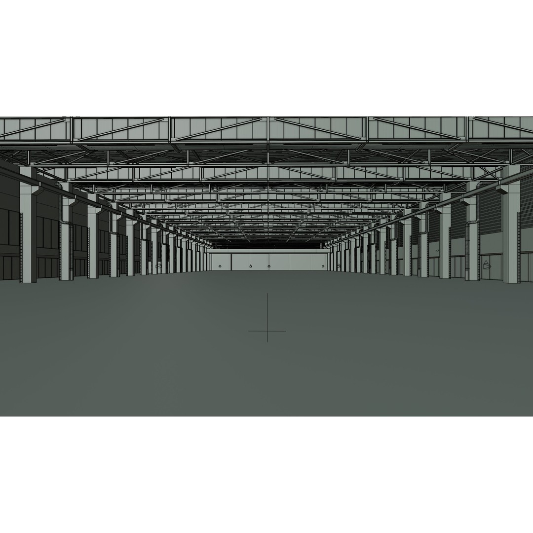 Exhibition Hall Interior 3D Model – Low Poly Game Asset, FBX, OBJ - View 12