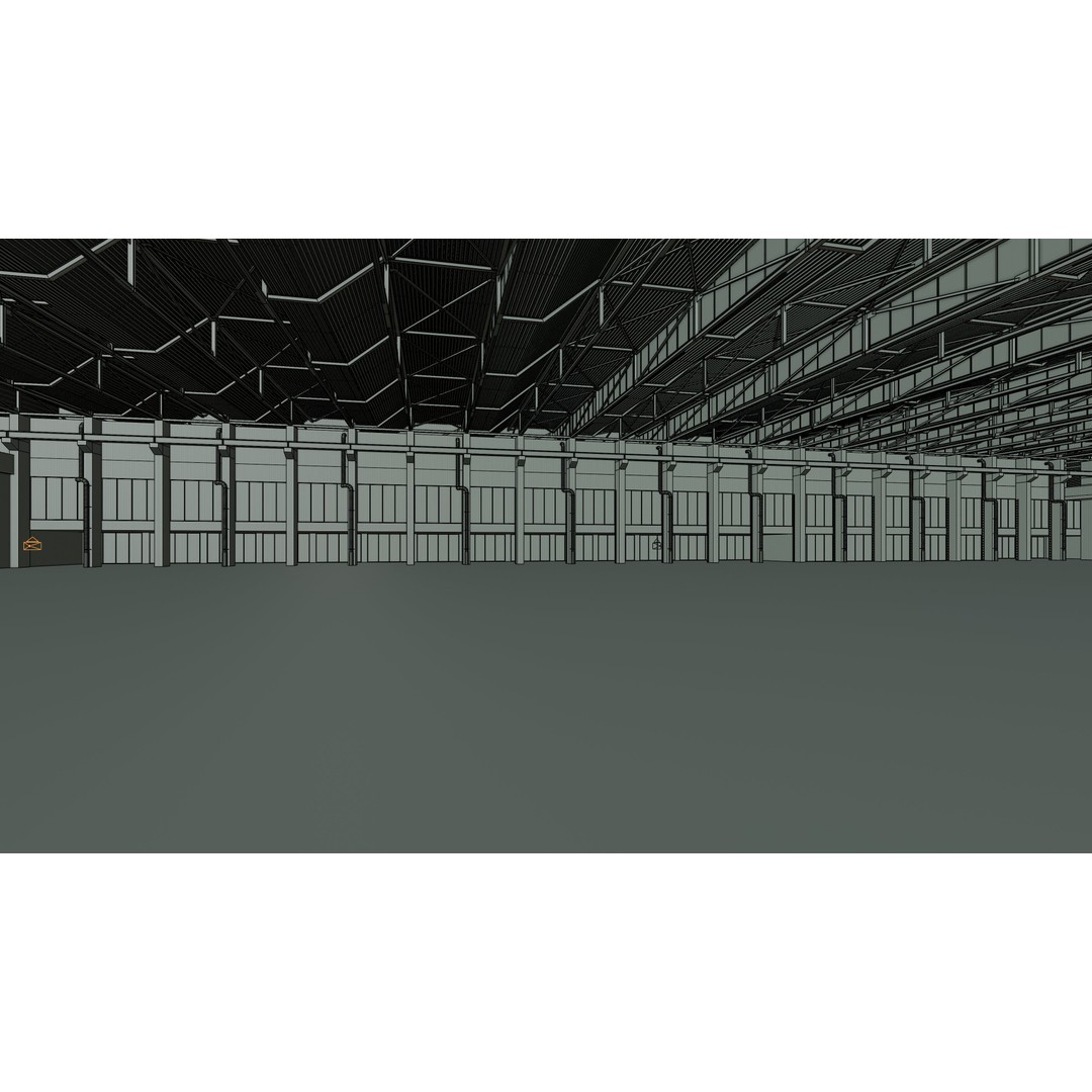 Exhibition Hall Interior 3D Model – Low Poly Game Asset, FBX, OBJ - View 14