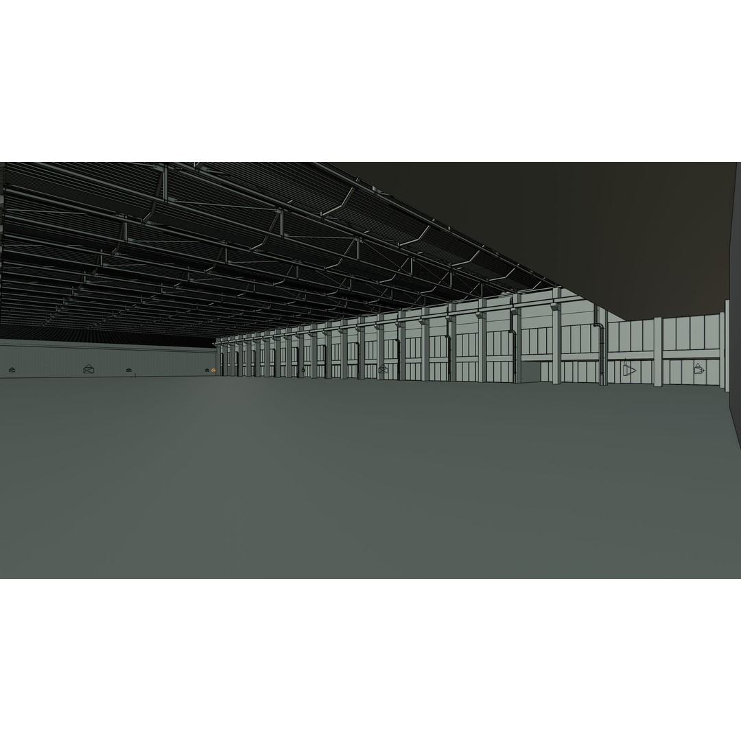 Exhibition Hall Interior 3D Model – Low Poly Game Asset, FBX, OBJ - View 16