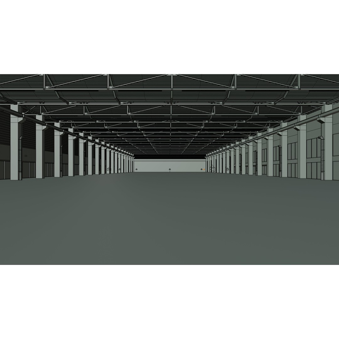 Exhibition Hall Interior 3D Model – Low Poly Game Asset, FBX, OBJ - View 17