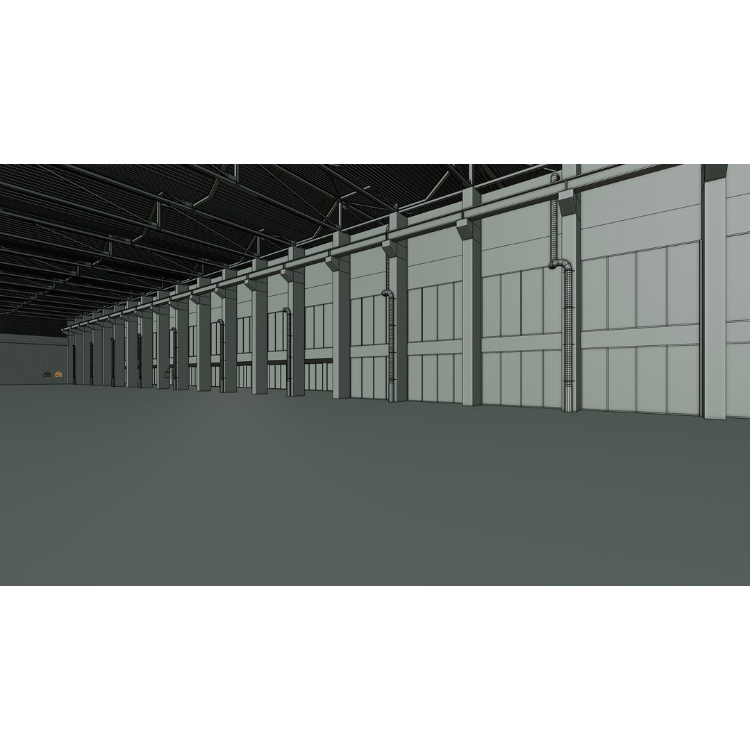 Exhibition Hall Interior 3D Model – Low Poly Game Asset, FBX, OBJ - View 19