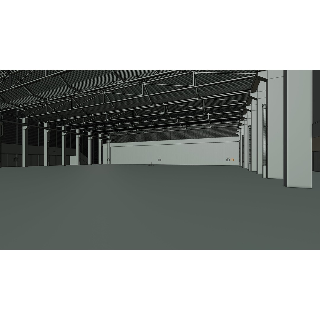 Exhibition Hall Interior 3D Model – Low Poly Game Asset, FBX, OBJ - View 20