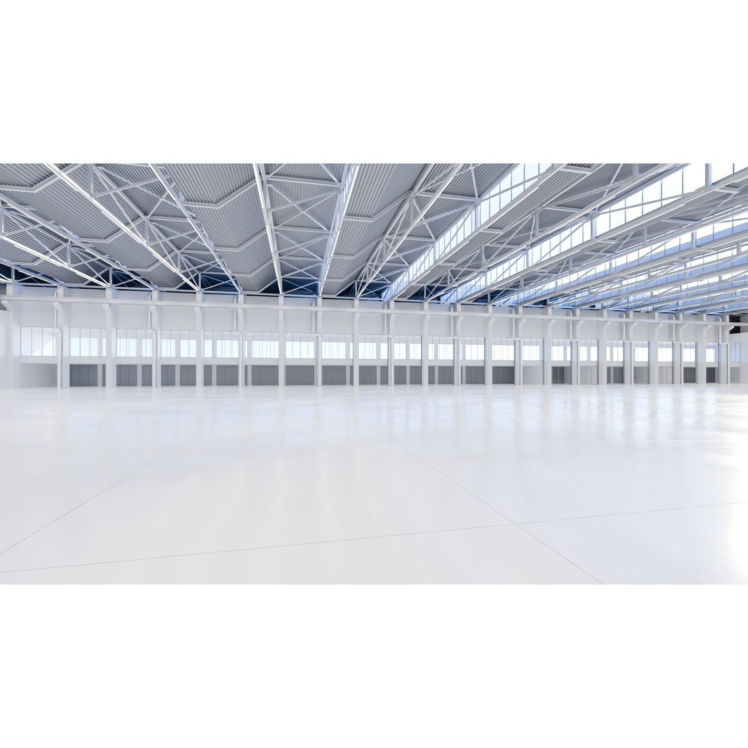 Exhibition Hall Interior 3D Model – Low Poly Game Asset, FBX, OBJ - View 4