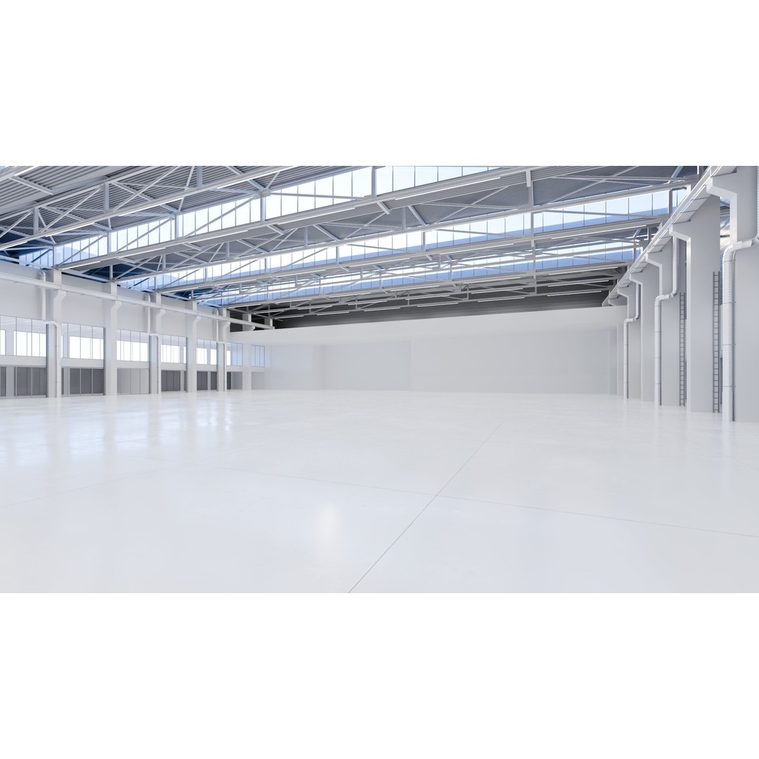 Exhibition Hall Interior 3D Model – Low Poly Game Asset, FBX, OBJ - View 5