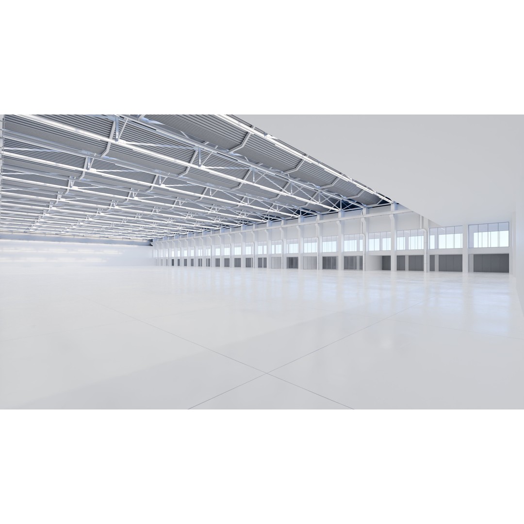 Exhibition Hall Interior 3D Model – Low Poly Game Asset, FBX, OBJ - View 6