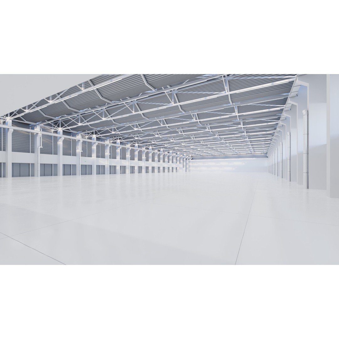 Exhibition Hall Interior 3D Model – Low Poly Game Asset, FBX, OBJ - View 8