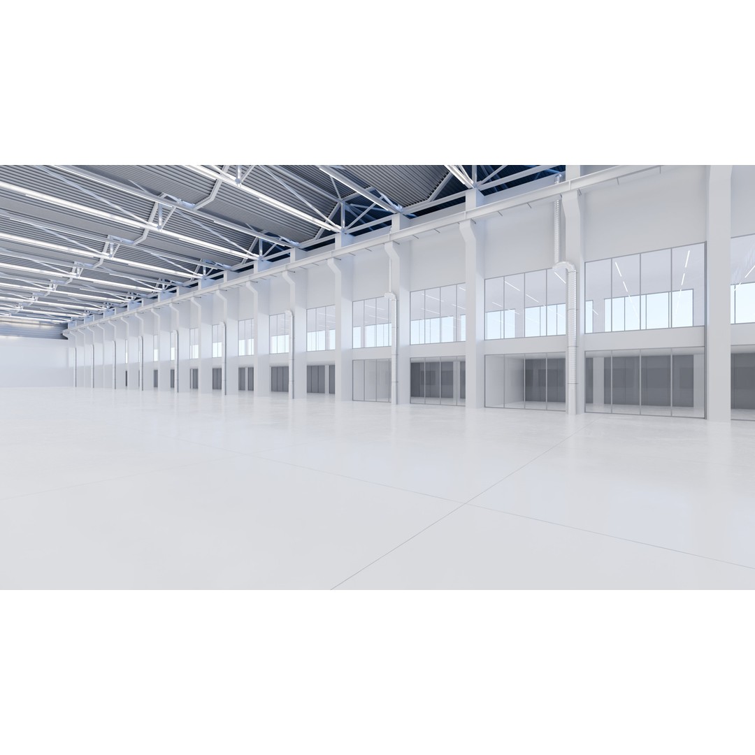 Exhibition Hall Interior 3D Model – Low Poly Game Asset, FBX, OBJ - View 9