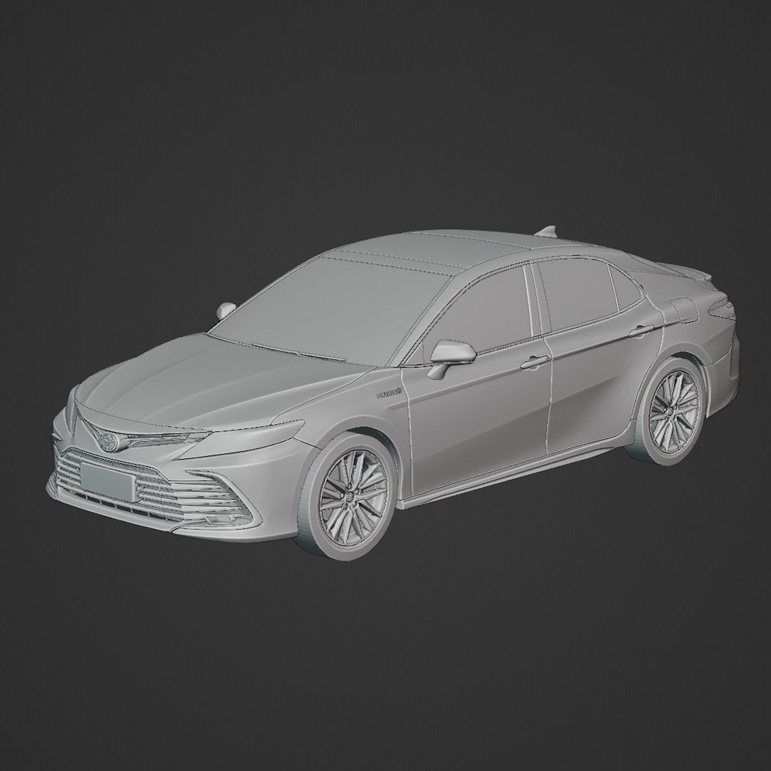 Toyota Camry XLE 2019 3D Model – High Poly Game Asset, FBX, OBJ - View 7