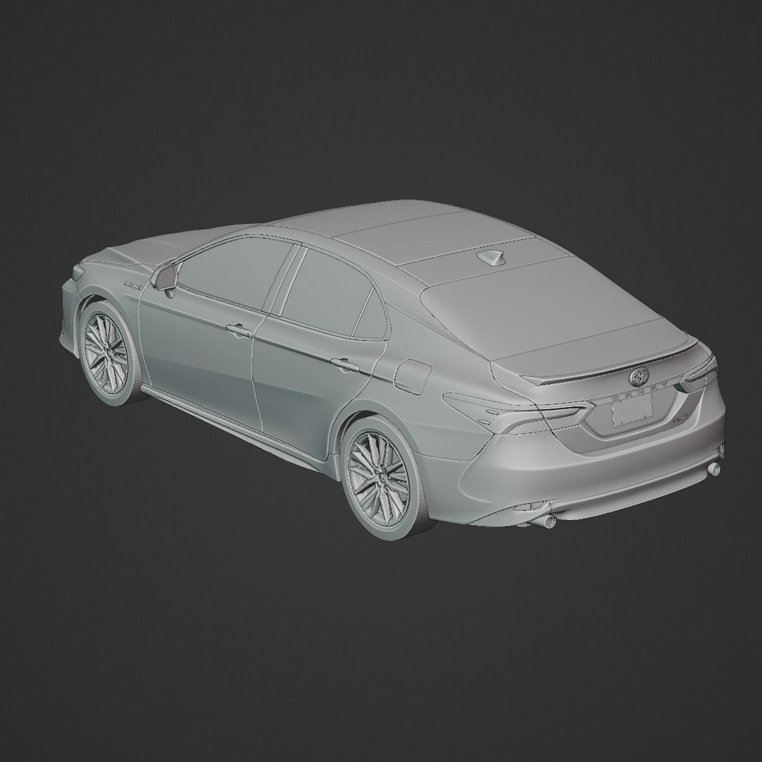 Toyota Camry XLE 2019 3D Model – High Poly Game Asset, FBX, OBJ - View 8