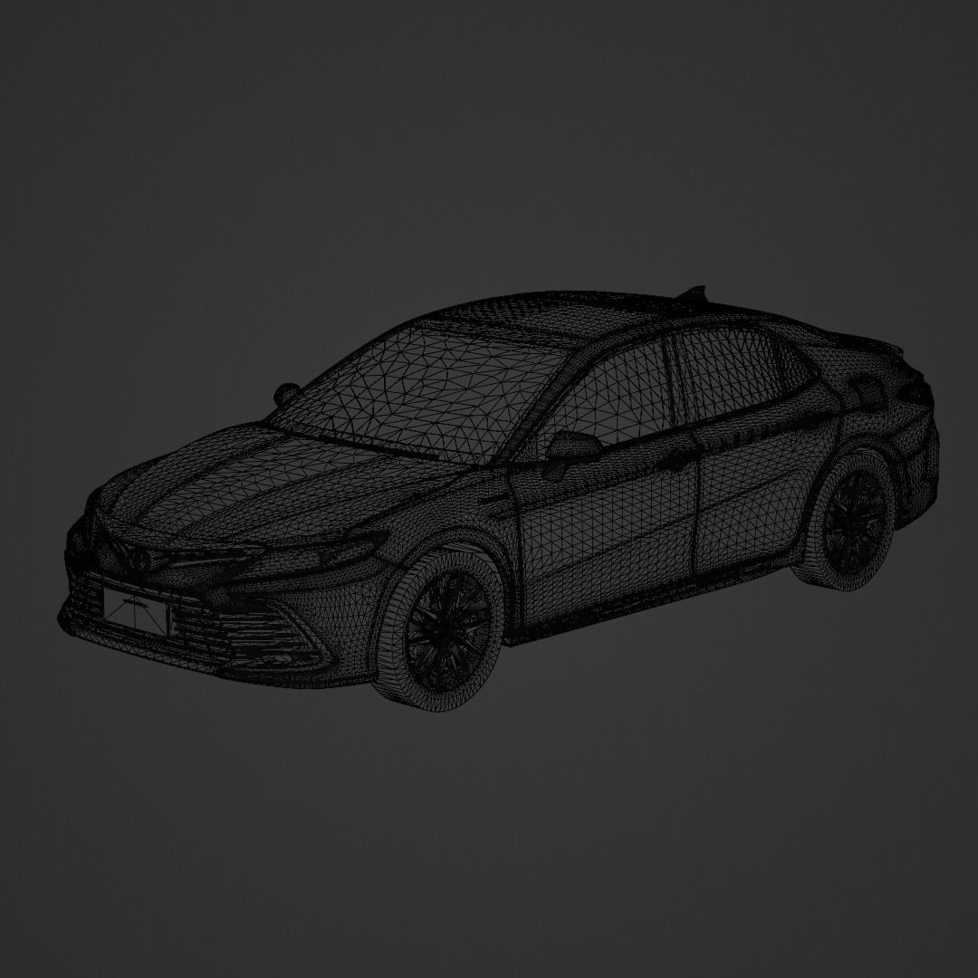 Toyota Camry XLE 2019 3D Model – High Poly Game Asset, FBX, OBJ - View 9