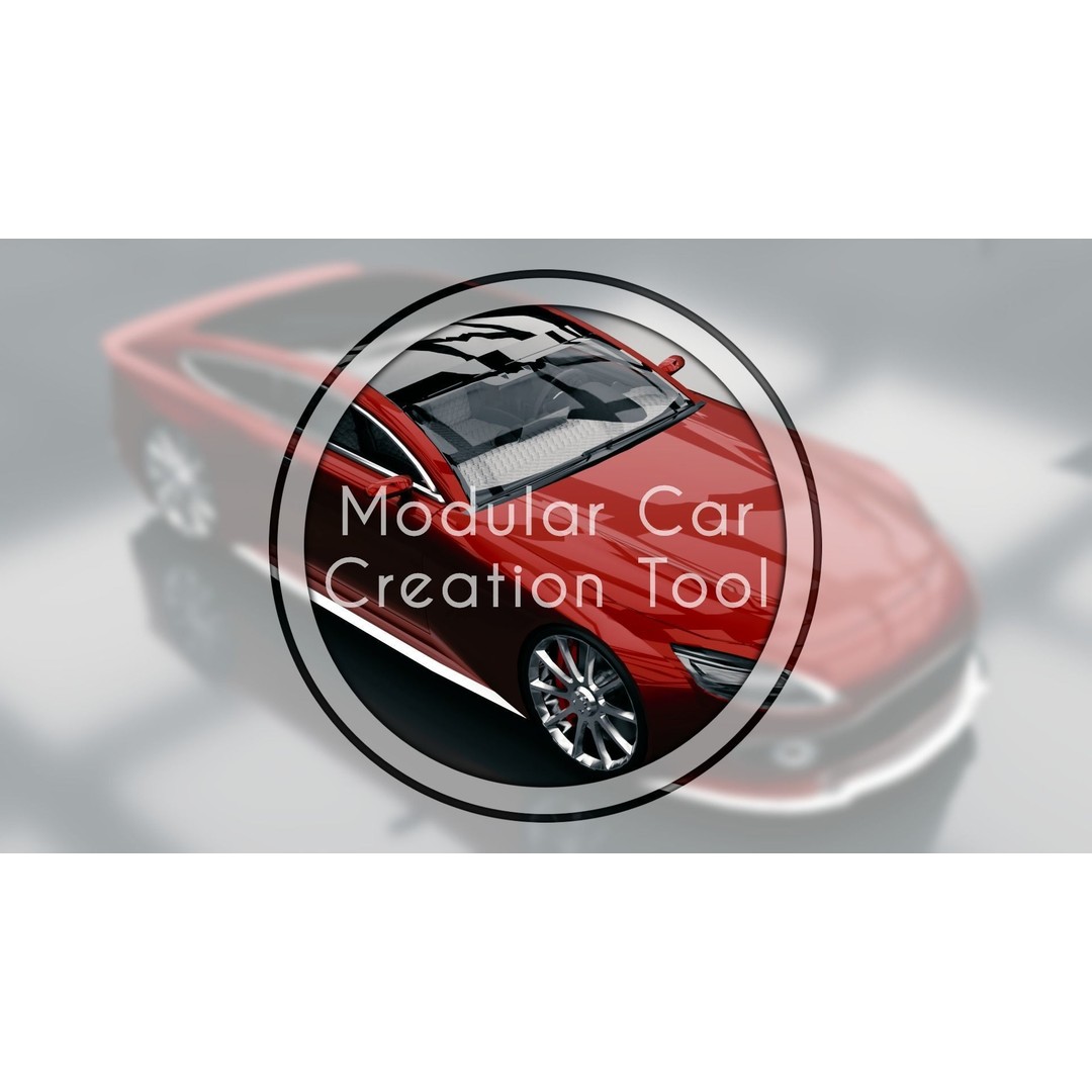 Modular Car Creation Tool 3D Model – Low Poly Game Asset, FBX, Blender