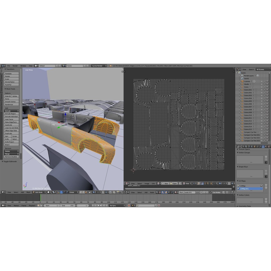 Modular Car Creation Tool 3D Model – Low Poly Game Asset, FBX, Blender - View 19