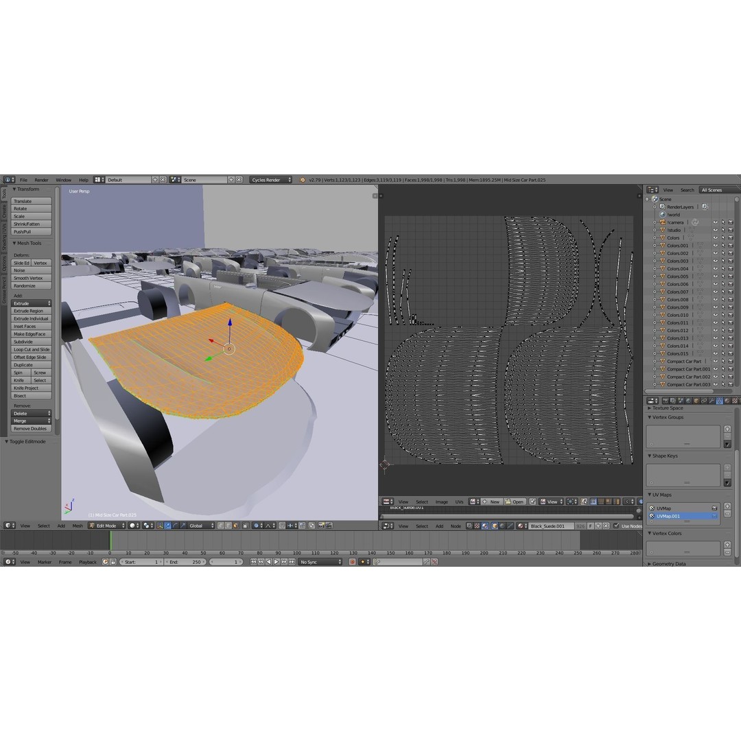 Modular Car Creation Tool 3D Model – Low Poly Game Asset, FBX, Blender - View 20