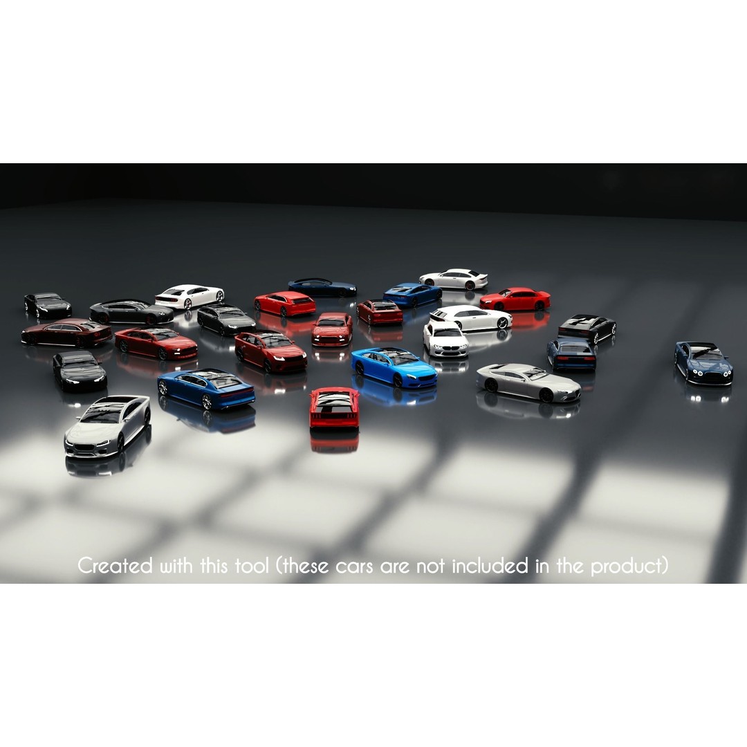 Modular Car Creation Tool 3D Model – Low Poly Game Asset, FBX, Blender - View 27