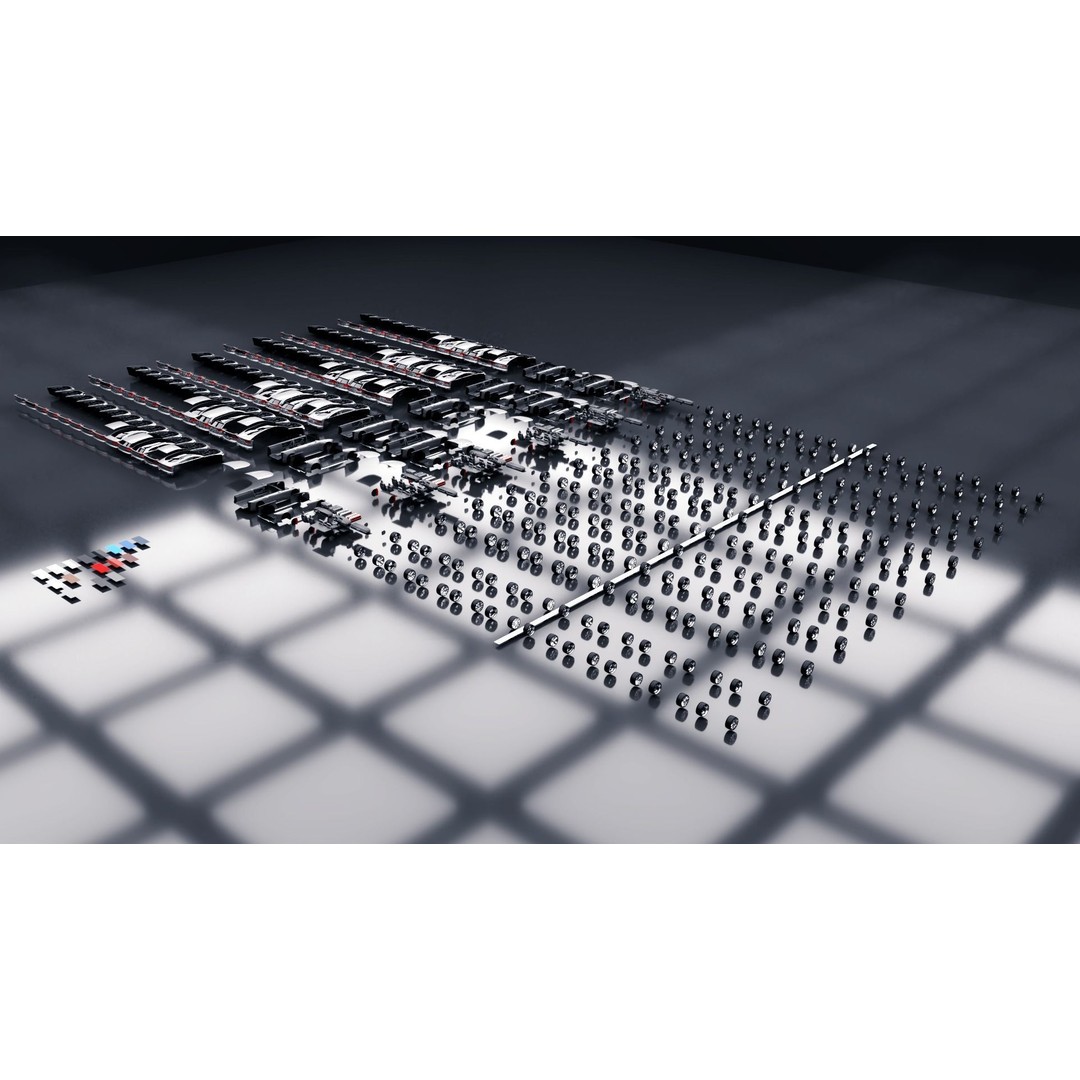 Modular Car Creation Tool 3D Model – Low Poly Game Asset, FBX, Blender - View 6