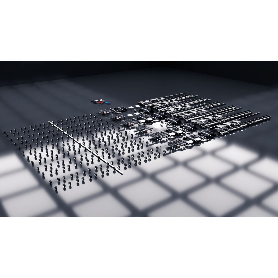 Modular Car Creation Tool 3D Model – Low Poly Game Asset, FBX, Blender - View 7