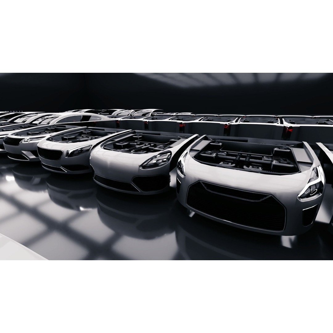 Modular Car Creation Tool 3D Model – Low Poly Game Asset, FBX, Blender - View 9