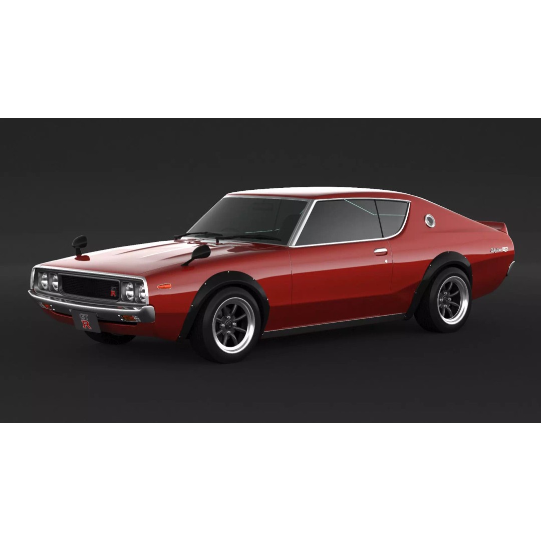 Nissan Skyline GT-R KPGC110 3D Model – High Poly Game Asset, FBX, OBJ - View 2