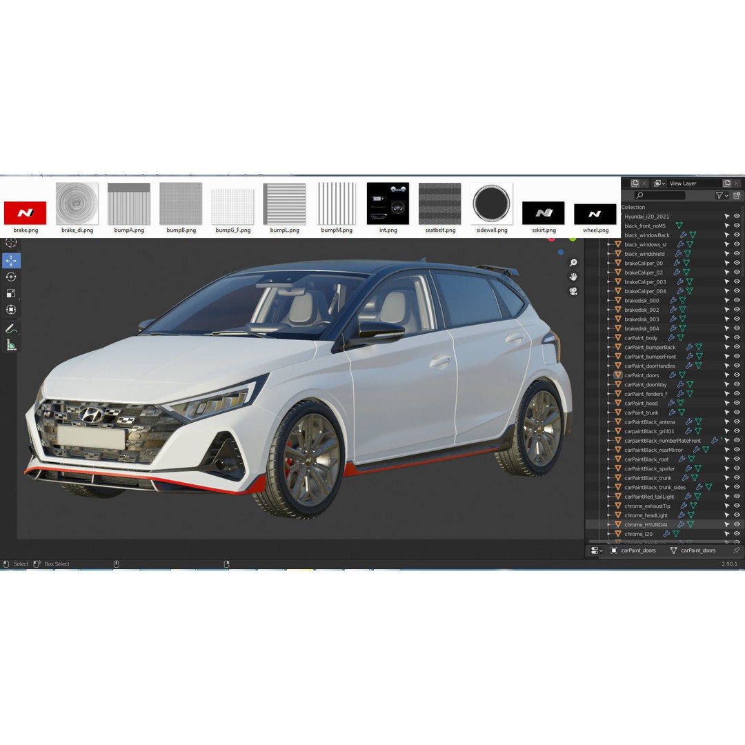 Hyundai i20 N 3D Model – Realistic Sport Car, Multiple Formats