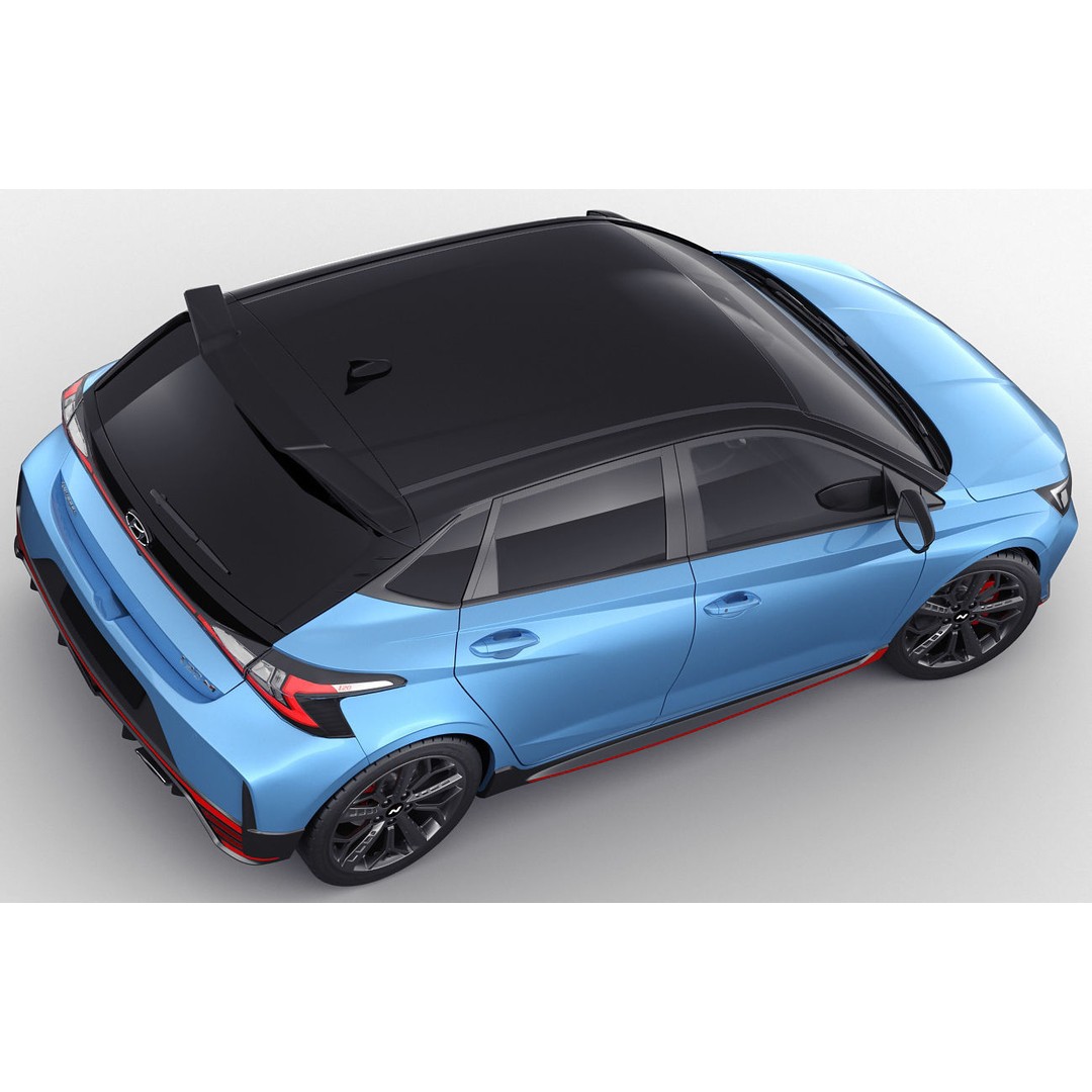 Hyundai i20 N 3D Model – Realistic Sport Car, Multiple Formats - View 10